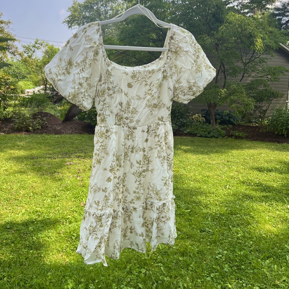 Green Floral Dress